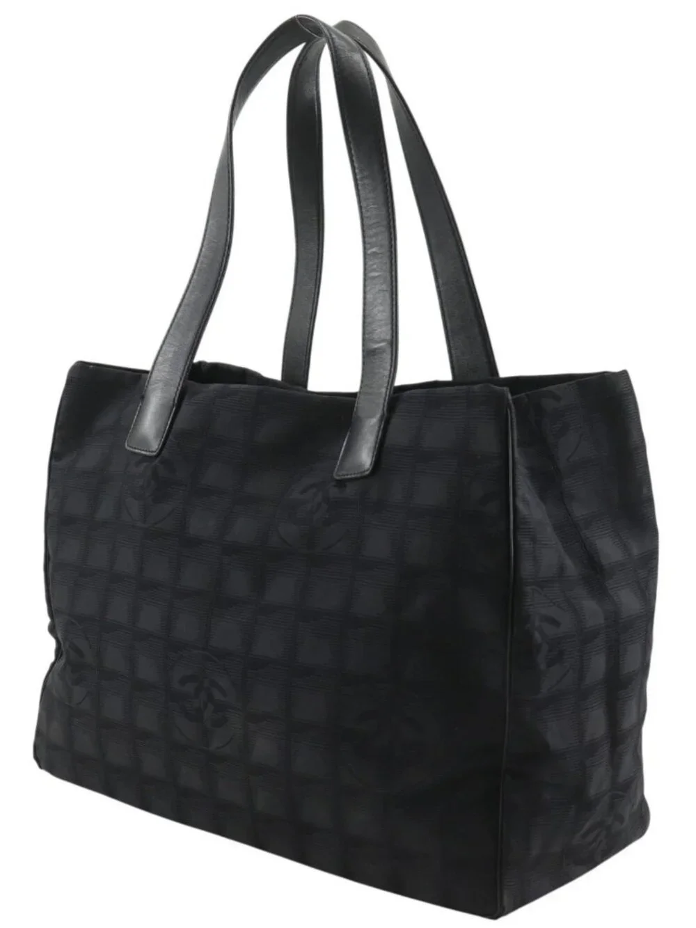 CHANEL New Travel Line Tote MM Tote Bag A15991 black Nylon canvas Women - Picture 2 of 16